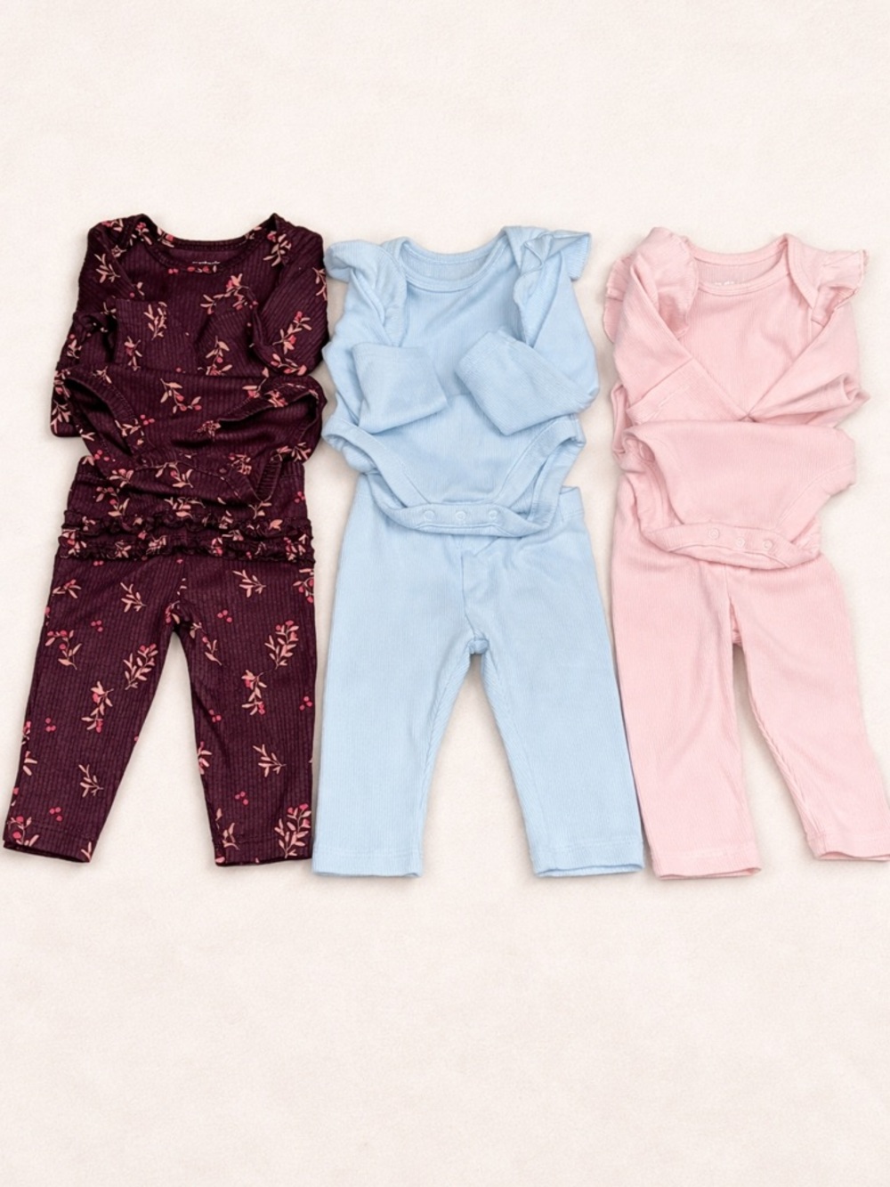 NEW Bodysuits with Pants Baby Bundle 3-6 Months